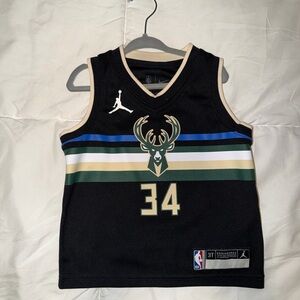 Jordan Black Jersey with Green and Blue Accents